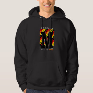 Letter M Met Naadloos Duitsland Vlag Kleuren Patro Hoodie