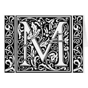 Letter M Middeleeuws Monogram Art Nouveau