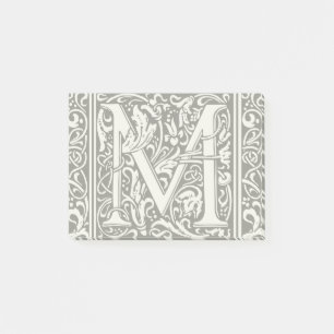 Letter M Middeleeuws Monogram Art Nouveau Post-it® Notes
