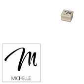 Letter M Monogram - Aangepaste rubberen stempel (Gestempeld)