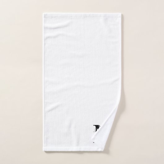 Letter M Monogram Initiaal Bath Cadeset Bad Handdoek (Handdoek)