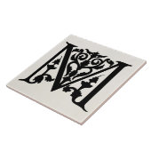  letter M "Monogram" Initialen Tegeltje (Zijkant)