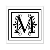 Letter M Monogram Zelfinktende Stempel (Design)