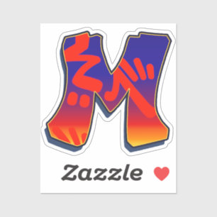 Letter M -  Night Sky Sticker