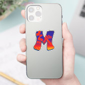 Letter M -  Night Sky Sticker (Telefoon)