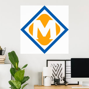 Letter M-pictogram Poster