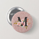 Letter M Ronde Button 5,7 Cm (Voorkant /achterkant)