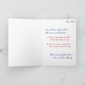  Letter Meisje Kerstmis Kaart met Gedicht (Binnen)