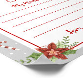 Letter met kerstkeukenlijst poster (Hoek)