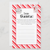 Letter met kerstvislijst (Voorkant)