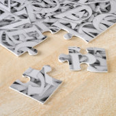 Letter Mix Chic Fun Monotone  Legpuzzel (Zijkant)