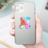 Letter N -  Color Mix Sticker (Telefoon)