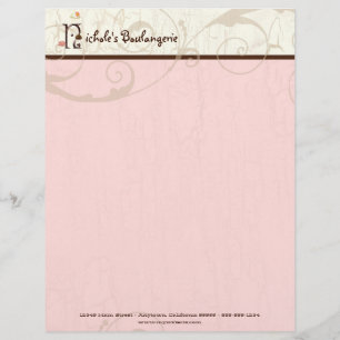 Letter N Cupcake Business Letterhead Custom Briefhoofd
