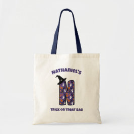Letter N met Pet en naam van heks | Trick or treat Tote Bag