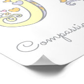 Letter N Nellie initiaal doodle art. Poster (Hoek)