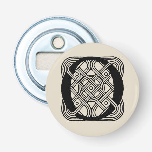 Letter O  Celtic Knot Monogram Button Flesopener