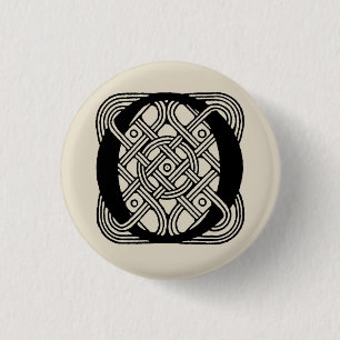 Letter O Celtic Knot Monogram Ronde Button 3,2 Cm