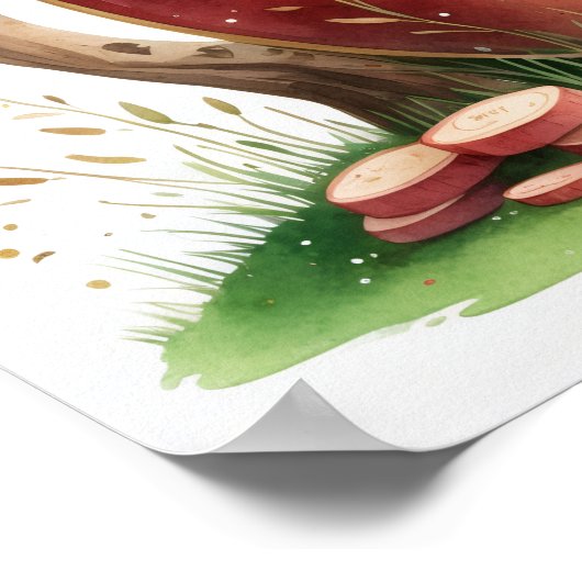 Letter O Cherry Blossom Fairy Art Poster Alphabet (Coin)