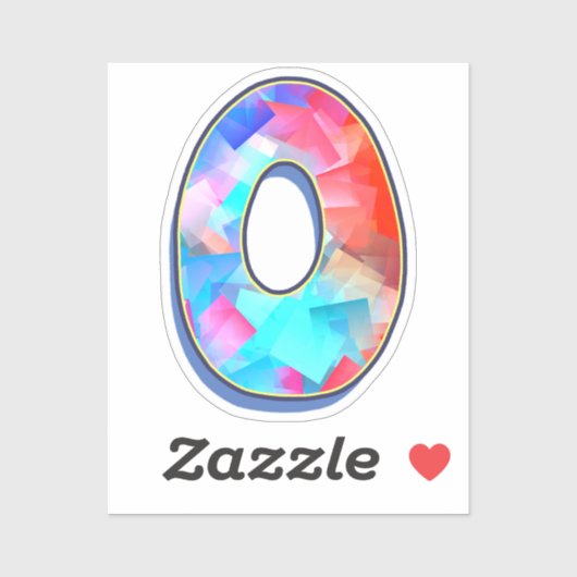 Letter O -  Color Mix Sticker (Vel)
