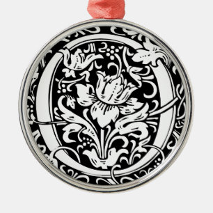 Letter O Medieval Monogram  Initiaal Metalen Ornament