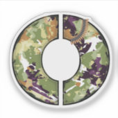 Letter O met militaire camouflage Textuur Sticker (Voorkant)