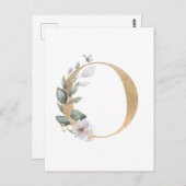 Letter O Monogram Briefkaart (Voorkant / Achterkant)