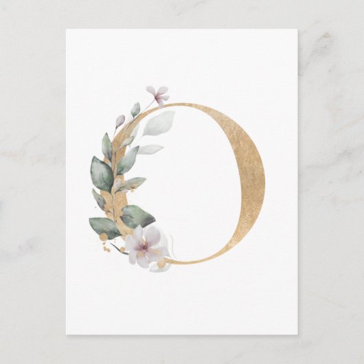 Letter O Monogram Briefkaart (Voorkant)