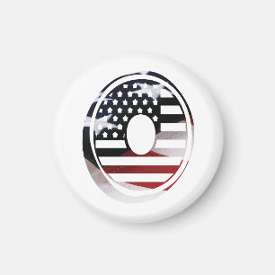 Letter O Monogram Initiaal USA Magneet