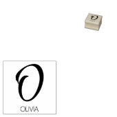 Letter O Monogram Speciaal Rubber Stempel (Gestempeld)