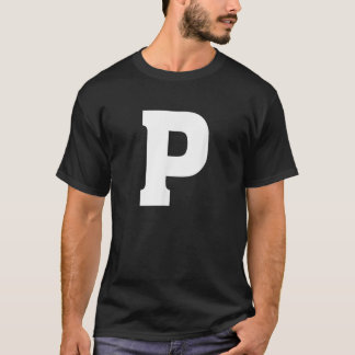 Letter P Alfabet Hoofdletter T-shirt