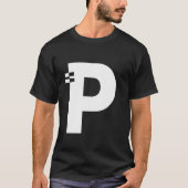 Letter P Alphabet Initiaal Monogram T-shirt (Voorkant)
