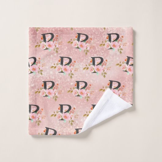 Letter P Bad Handdoek (Wasdoekje)