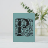 Letter P Celtic Knot Monogram Briefkaart (Staand voorkant)