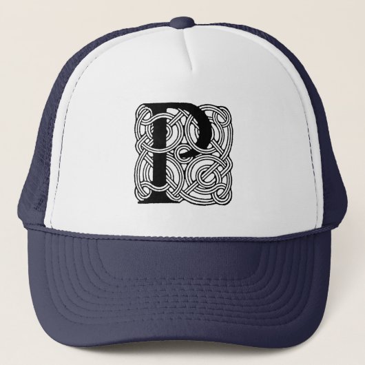 Letter P  Celtic Knot Monogram Trucker Pet (Voorkant)