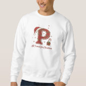 Letter P Christmas Monogram Design Trui (Voorkant)