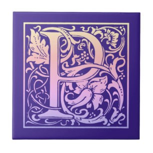 Letter P Colorful First Letter Gradient Tegeltje