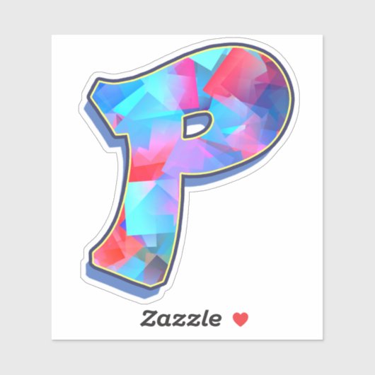 Letter P_ Graffiti alfabet letters Sticker (Vel)
