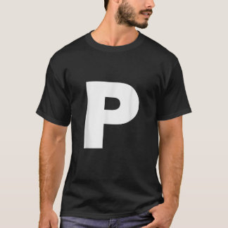 Letter P Hoofdletter Alfabet Monogram Initiaal T-shirt