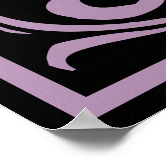 Letter P Medieval Monogram  Initiaal Poster (Hoek)