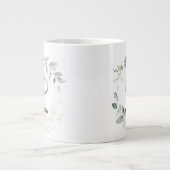 Letter P Monogram Initiaal Mok met Greenery Wreate (Voorkant)