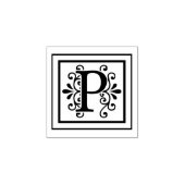 Letter P Monogram Rubberstempel (Afrduk)