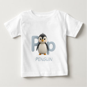 Letter P Pinguïn Educatieve Kinderen T-shirt Bov