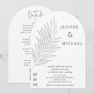 Letter pers palmblad tropische boog alles in één kaart