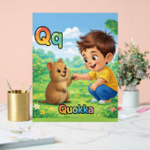 Letter Q Alphabet Poster – Q is for Quokka (Mariage)