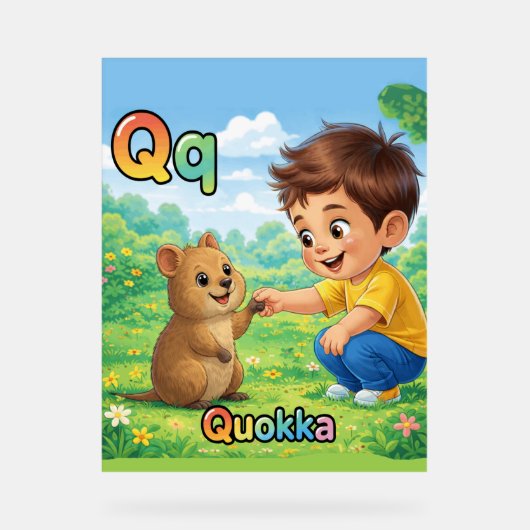 Letter Q Alphabet Poster – Q is for Quokka (Recto)