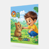 Letter Q Alphabet Poster – Q is for Quokka (Angle)