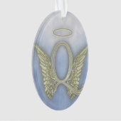 Letter Q Angel Monogram Ornament (voorkant)