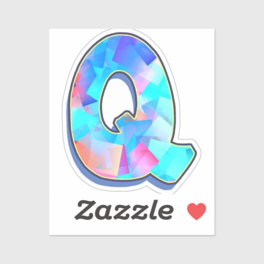 Letter Q - Color Mix Sticker (Vel)