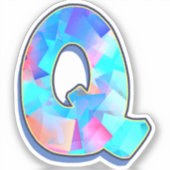 Letter Q - Color Mix Sticker (Voorkant)