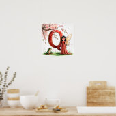 Letter Q Frog Fairy Poster - Chinese Alphabet Art (Cuisine)